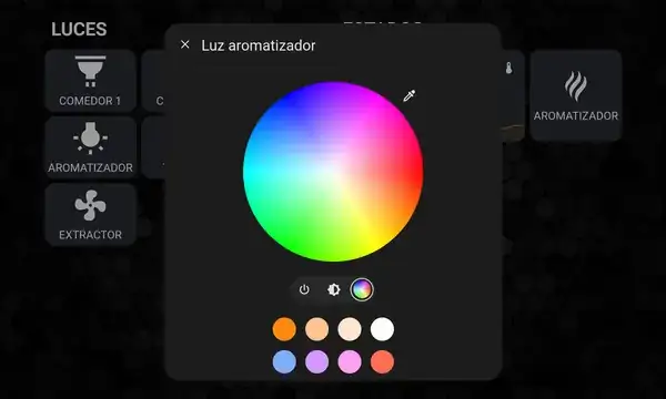 Selector de color de luces
